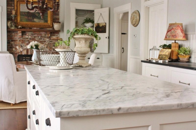 Kitchen marble carrara white