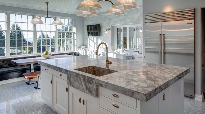 Marble countertop for the kitchen