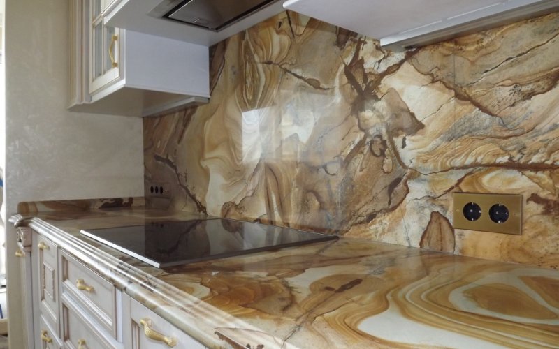 Flexible marble in the interior