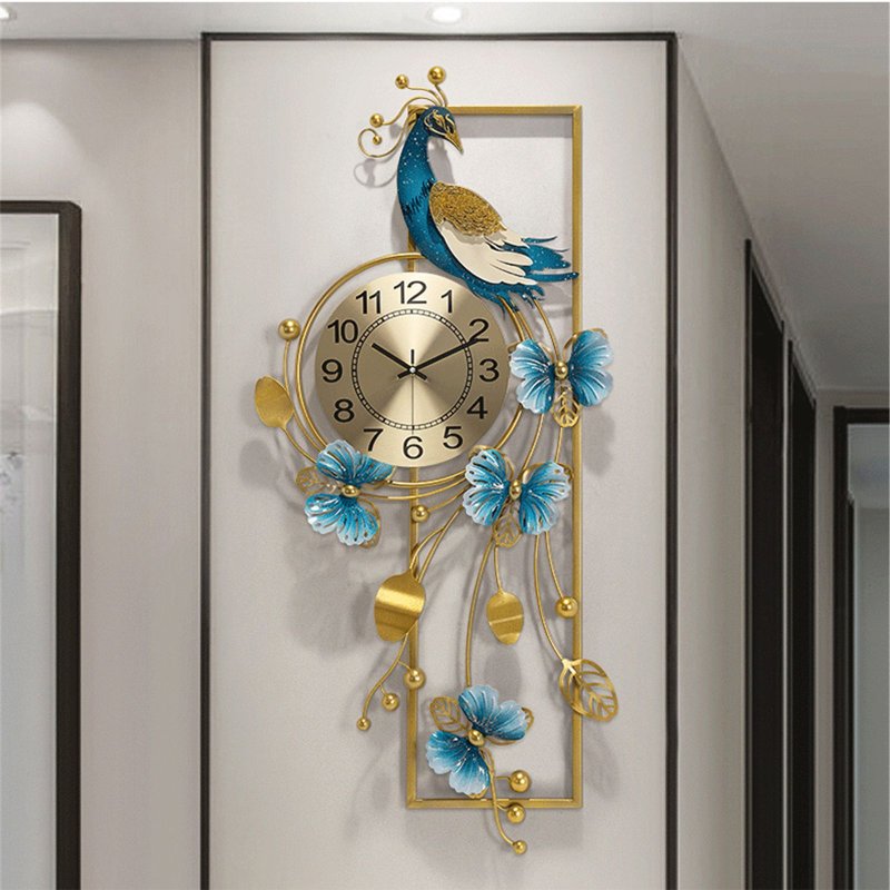 The wall clock is modern