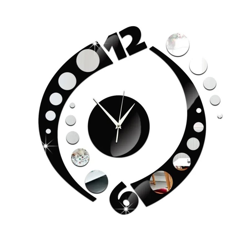 The wall clock is modern