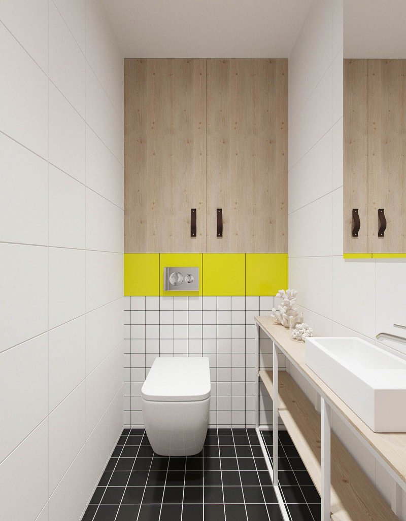 The interior of the bathroom in a modern style