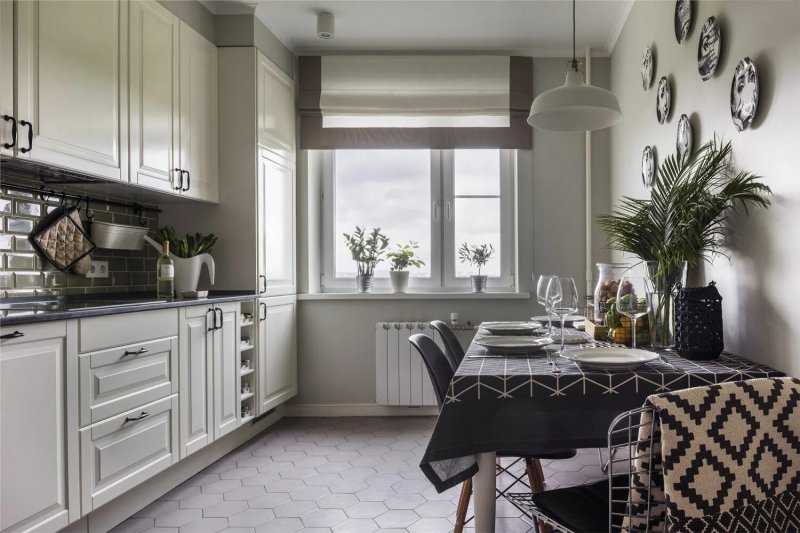 Neoclassic style in the interior of the kitchen