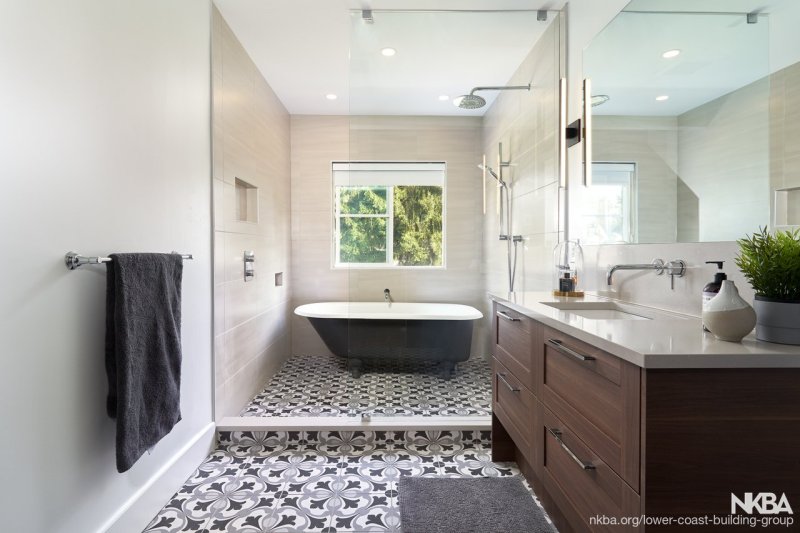 Bathroom design in the style of modern classics