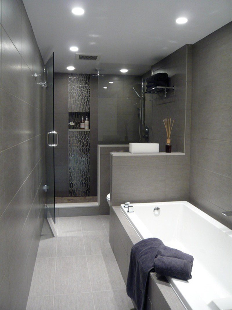 Gray bathroom design