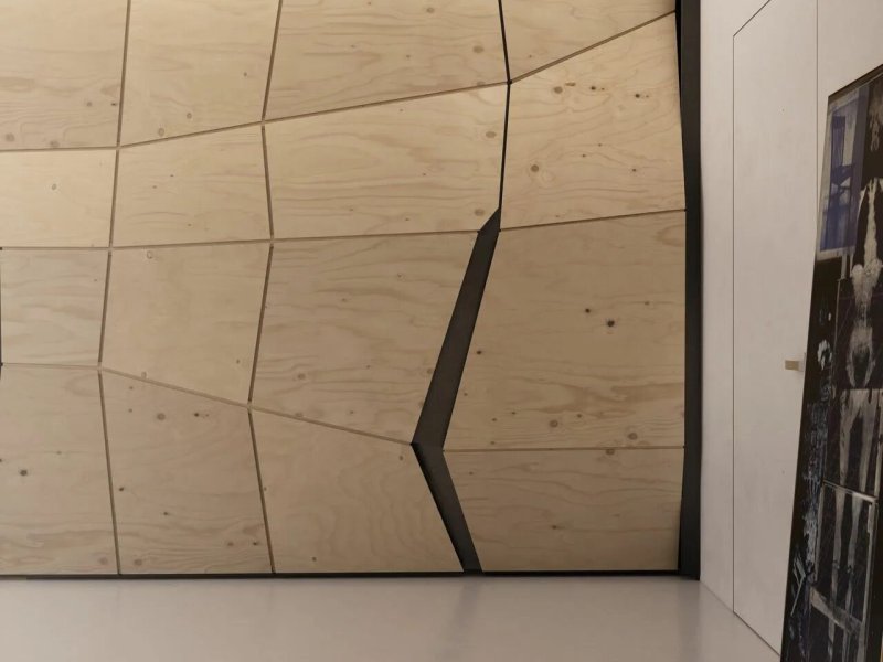 Laminated plywood in the interior