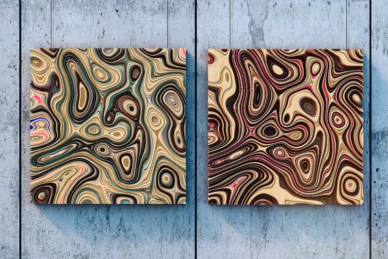 Multi -colored plywood