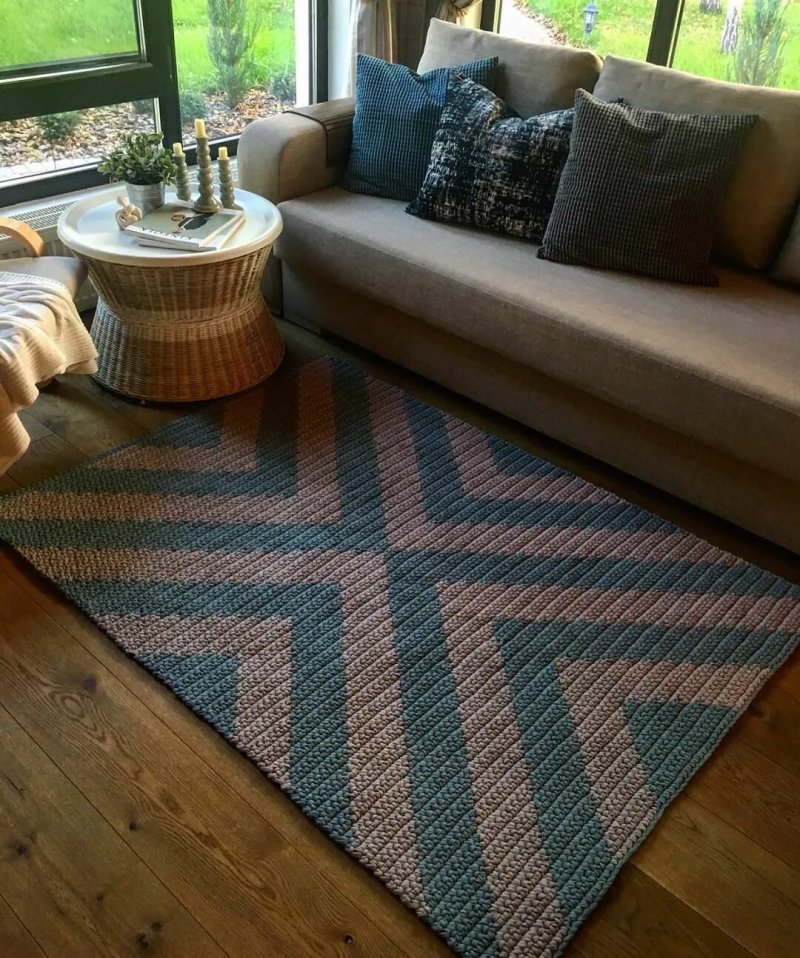 Scandinavian knitted carpets