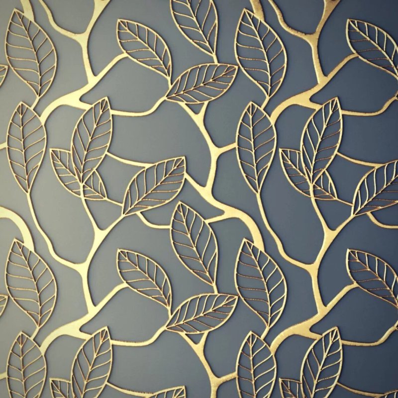 Wall murals golden woven branches