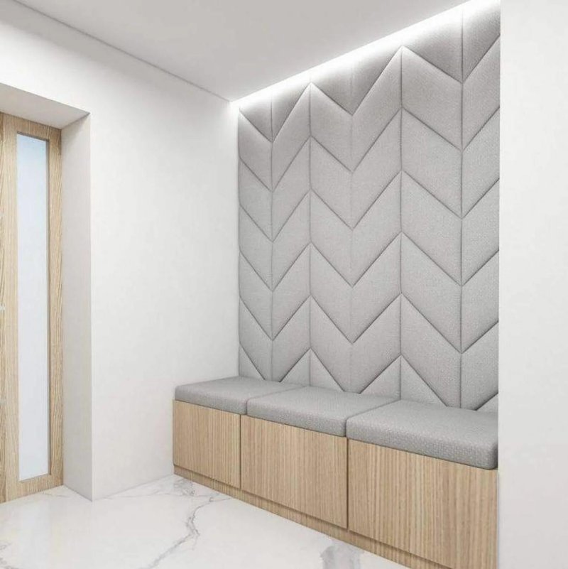 Soft wall panel in the hallway