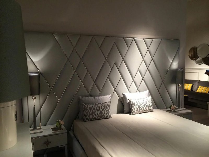 Soft panels in the bedroom