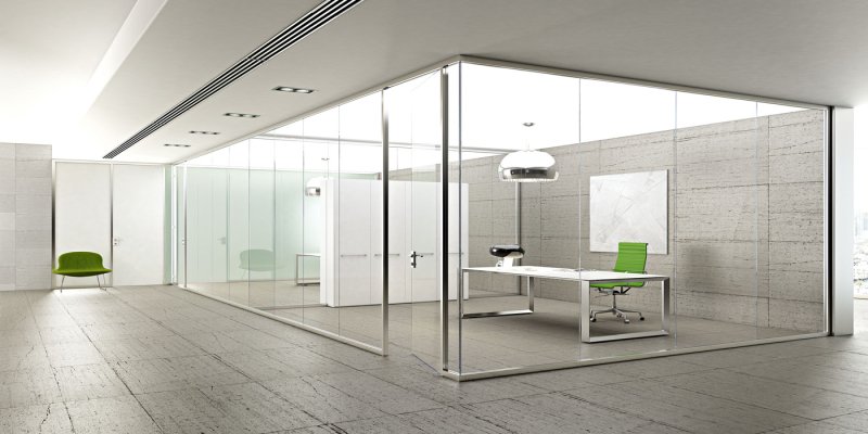 Glass partitions Office