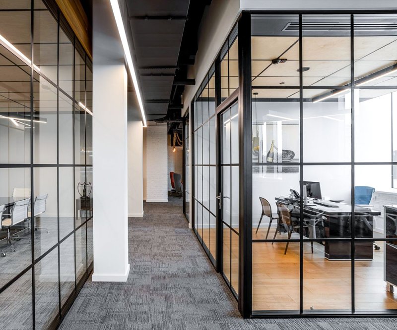 Glass partitions Office