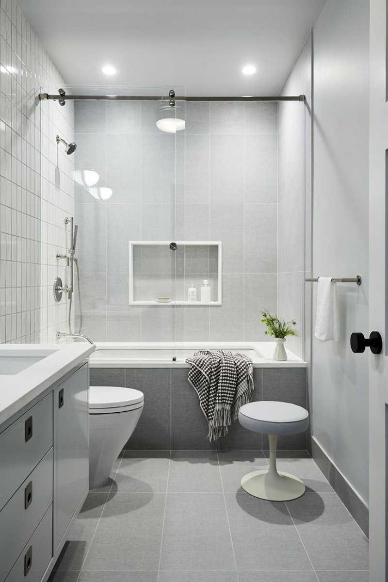 Gray bathroom design