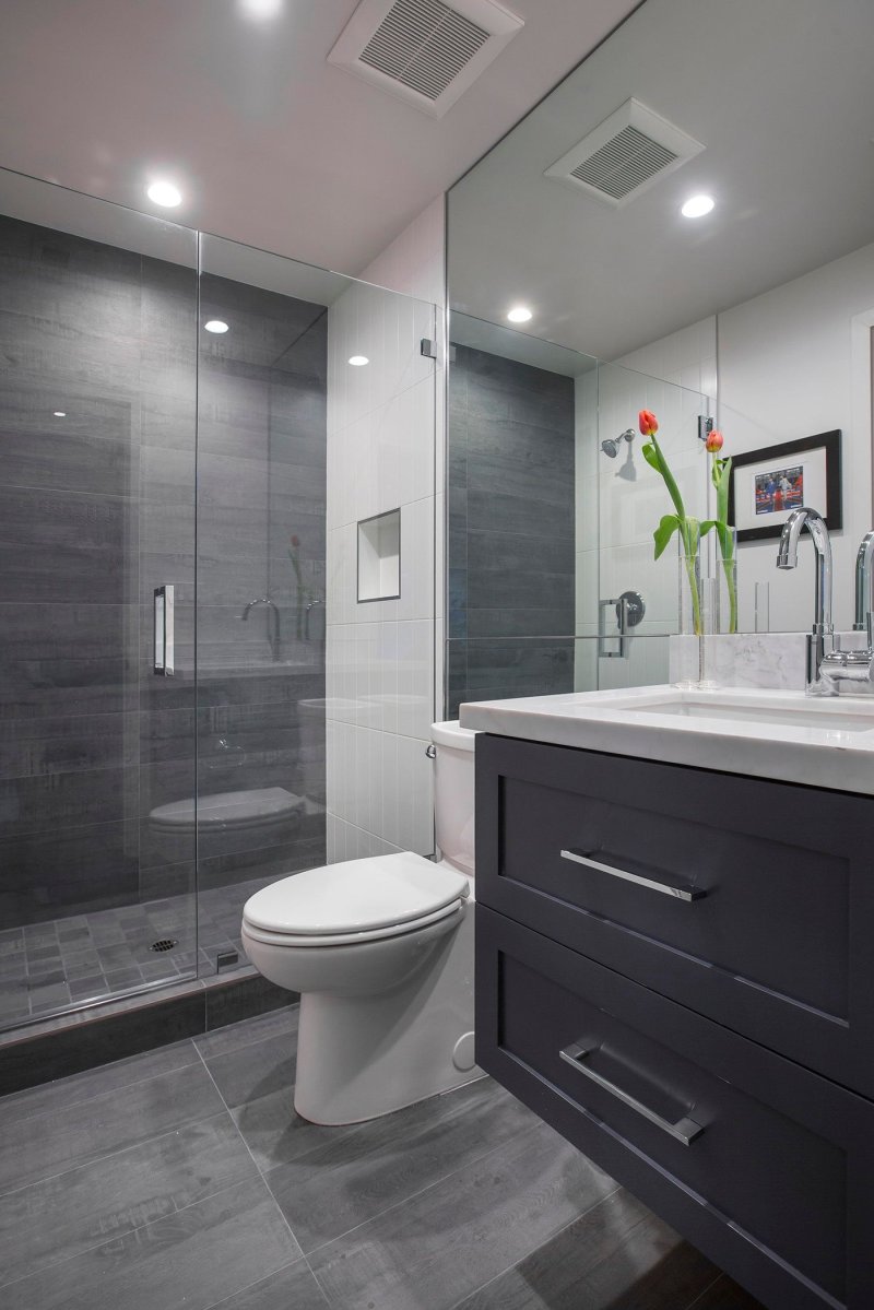 Gray bathroom