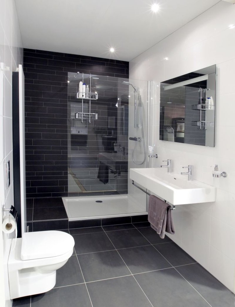 Gray bathroom design