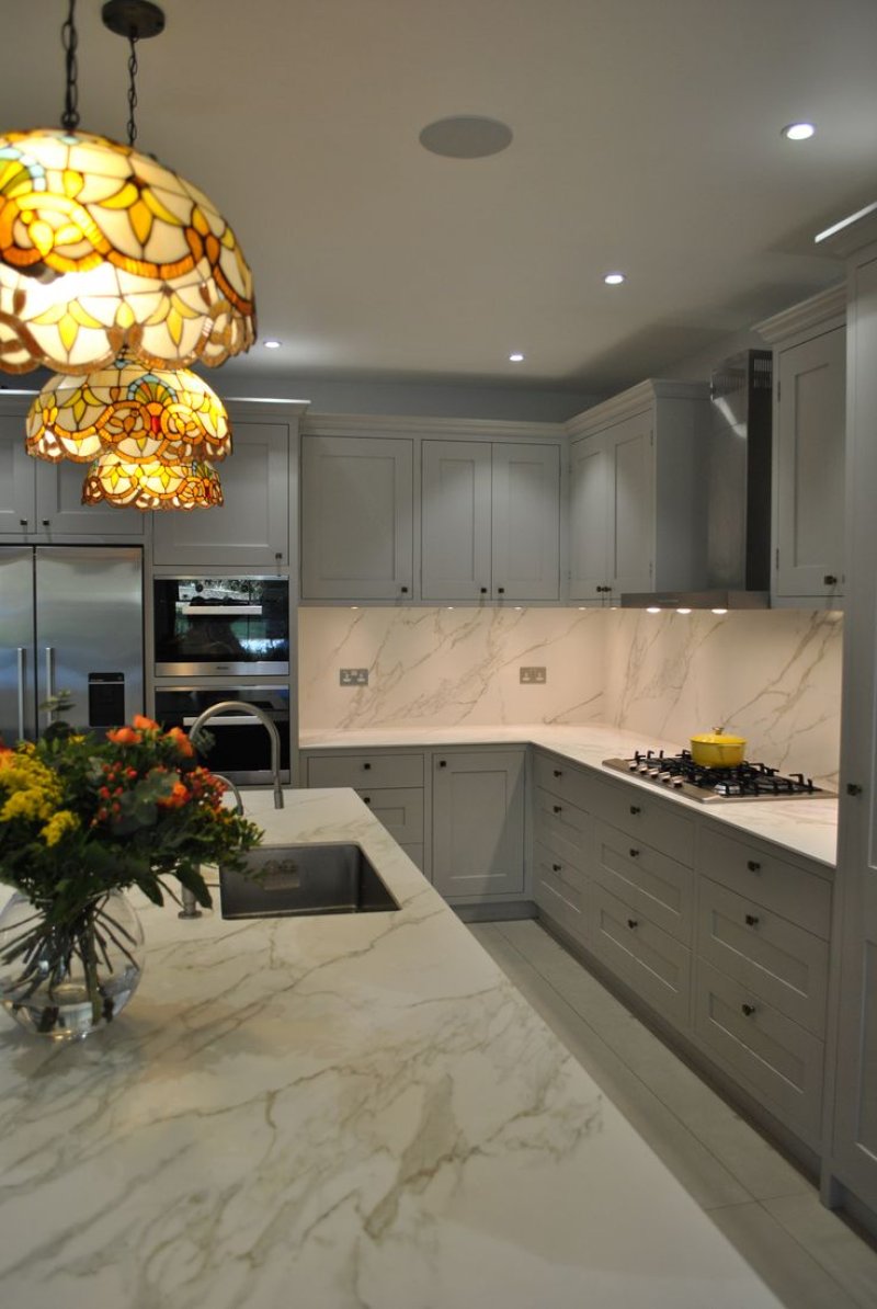 The interior of the kitchen is modern