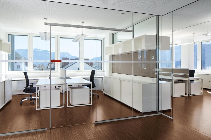 Glass partitions Office