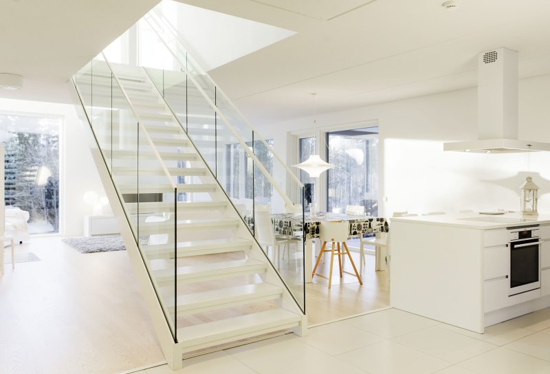 Glass Fencing of the stairs in the house