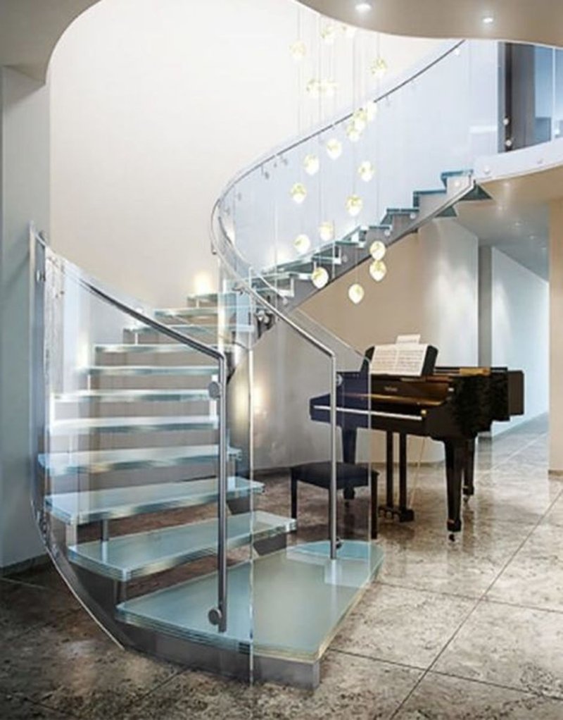 Glass staircase