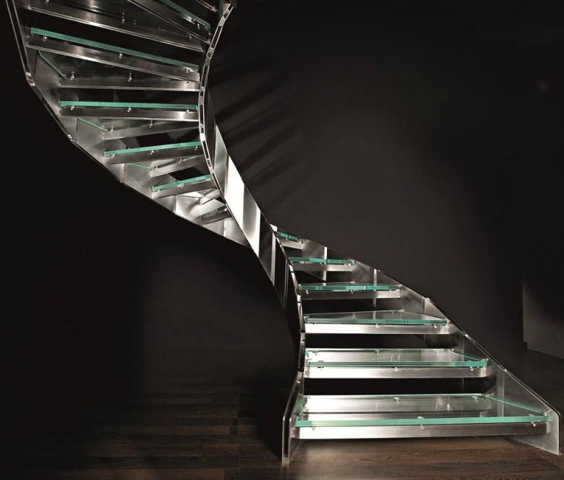 Glass staircase