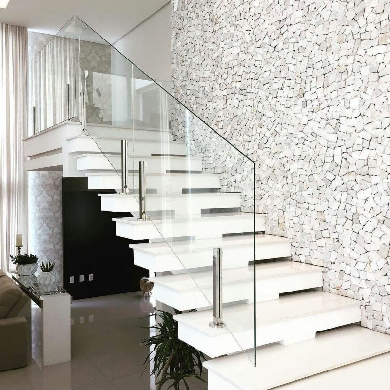 White marble staircase