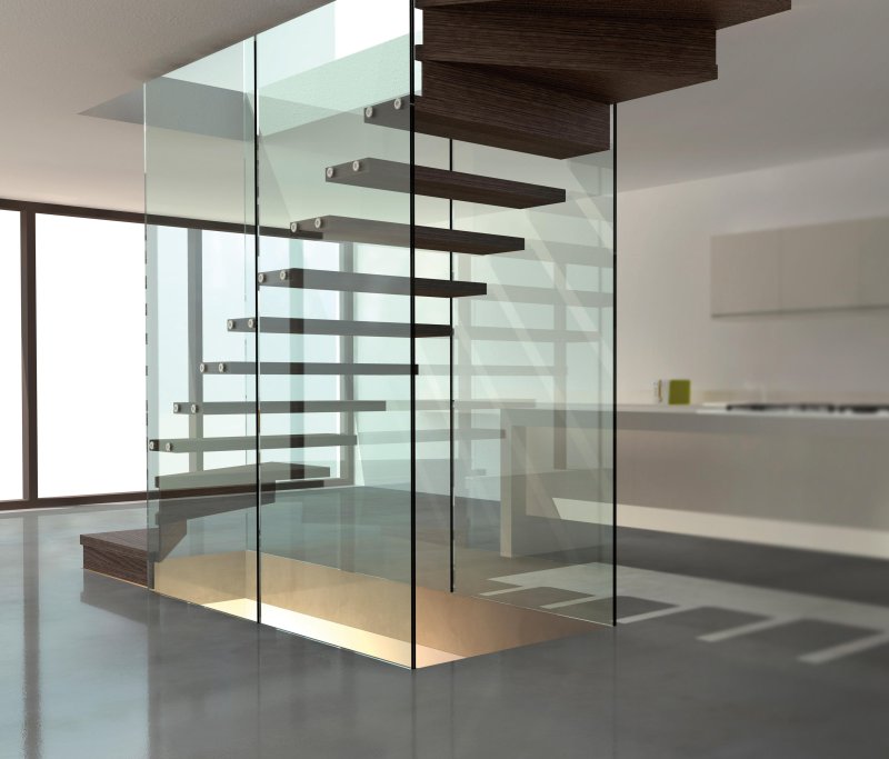 Glass staircase