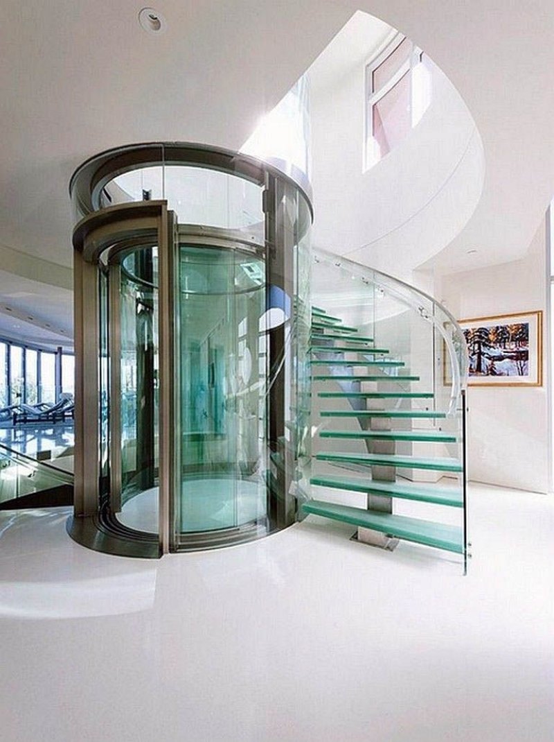 Glass elevators