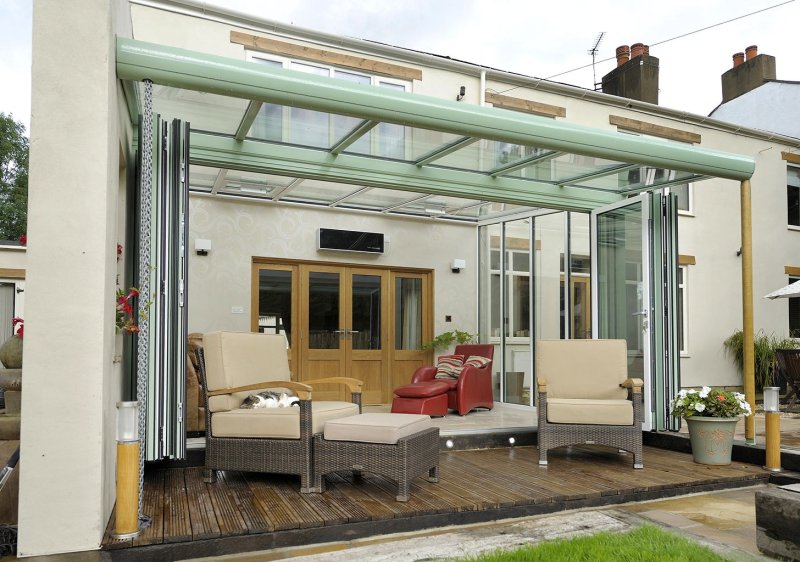 Glazed veranda in a private house