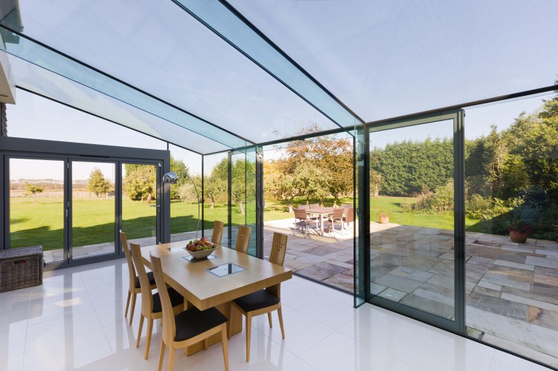 Glass veranda in a private house