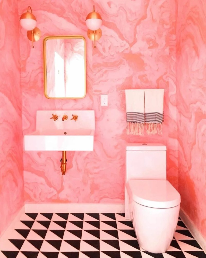 Pink tile for bathroom