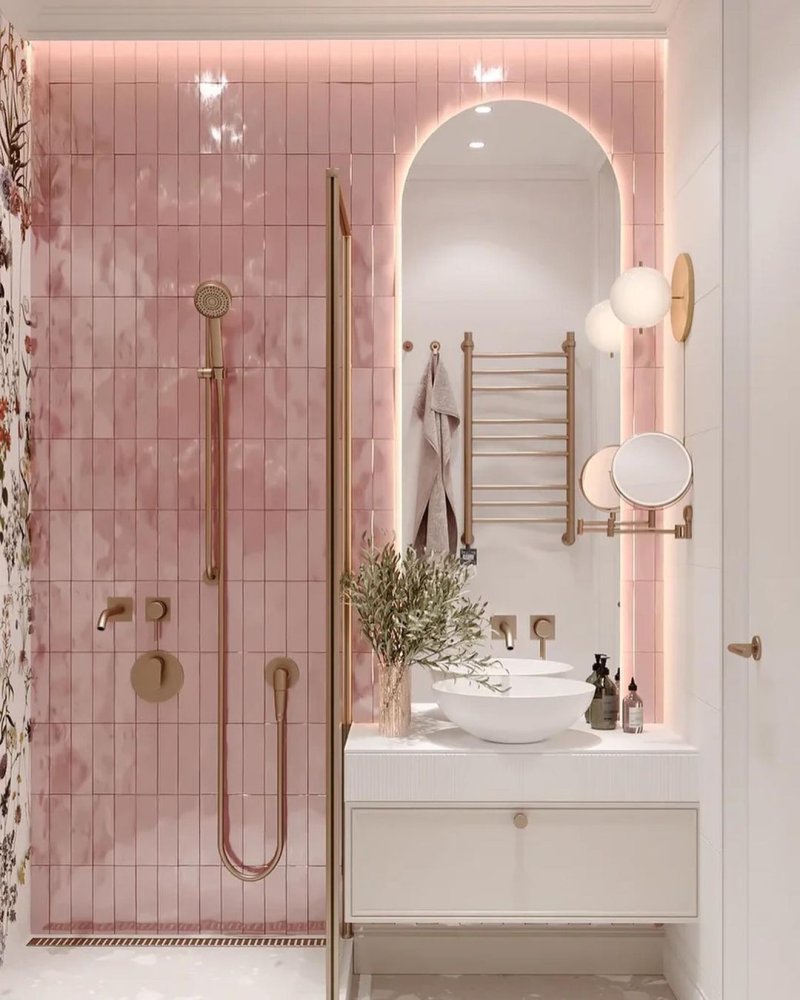 Delicate design of bathrooms