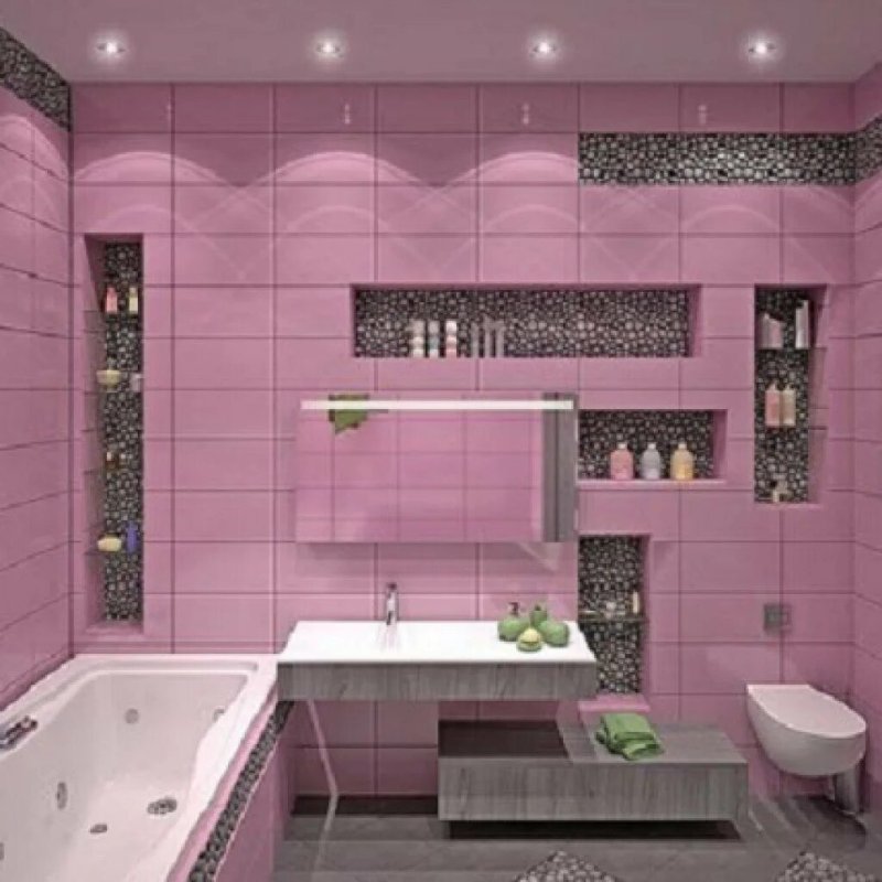 Pink bathroom design