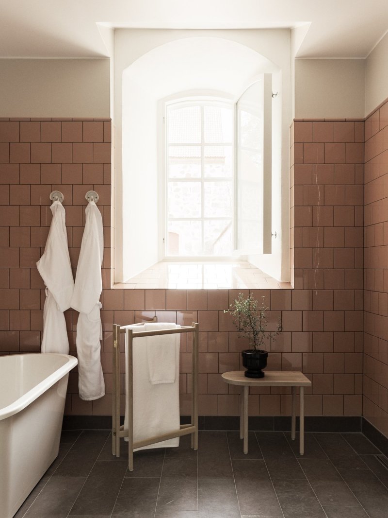 The design of the bathroom interior