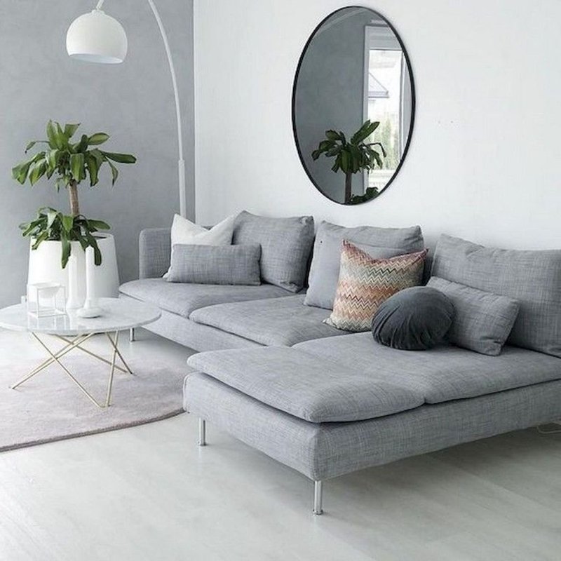 Sofa in gray interior