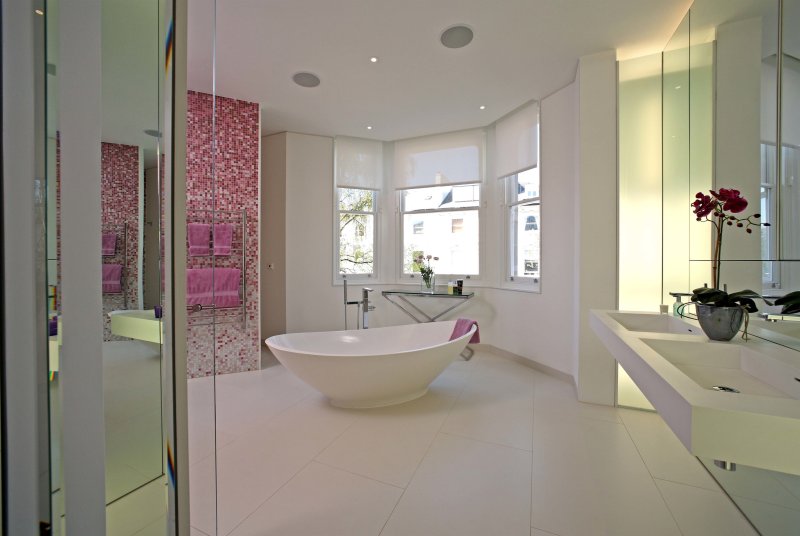 Pink mosaic for the bathroom