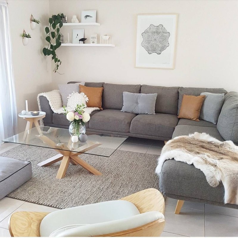 Scandinavian sofa in the interior