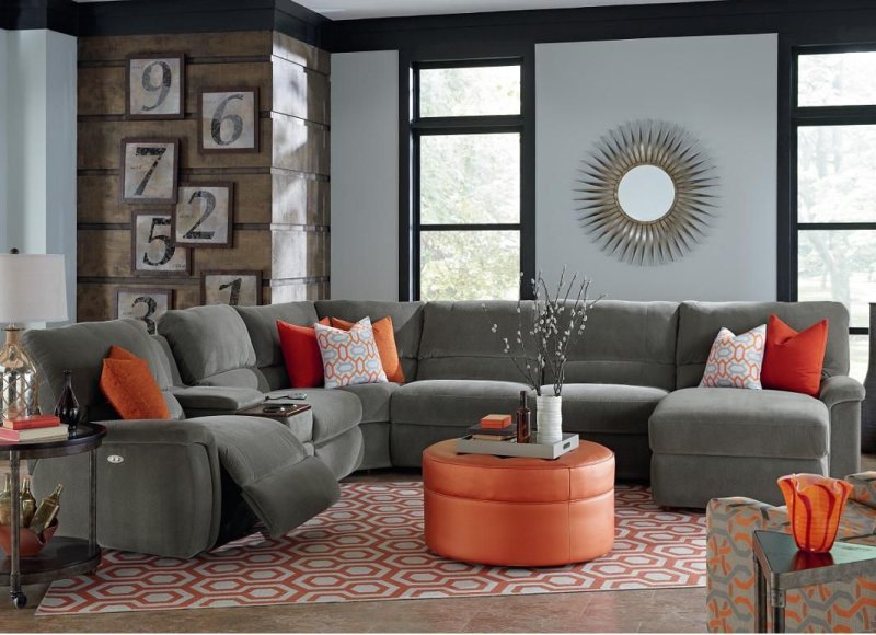 Gray orange interior