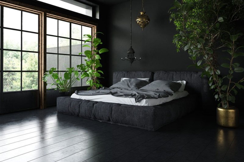 Black -style bedroom