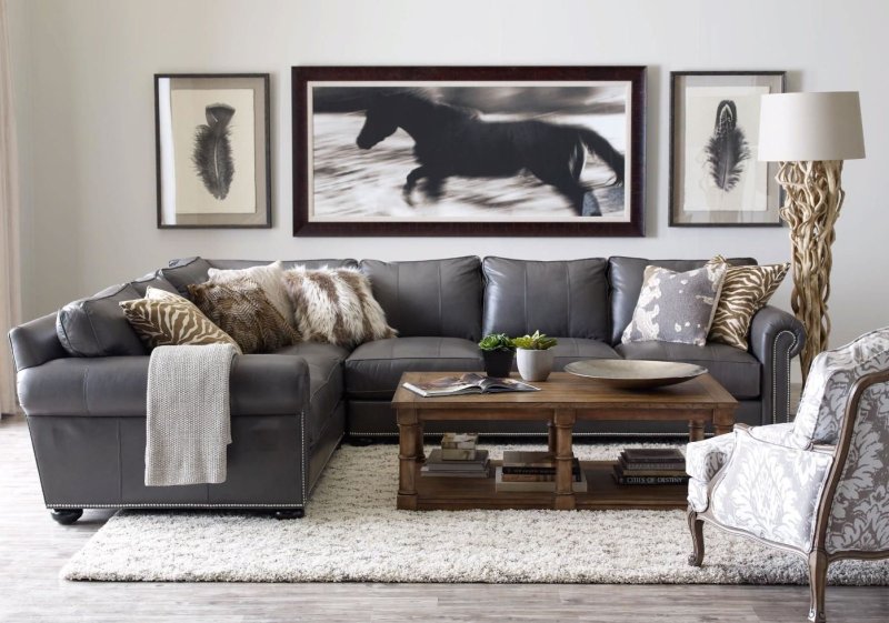 Gray sofa interior