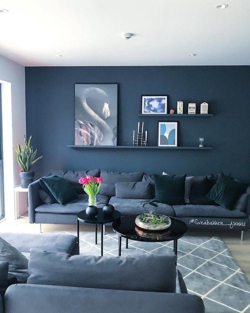 Blue gray interior