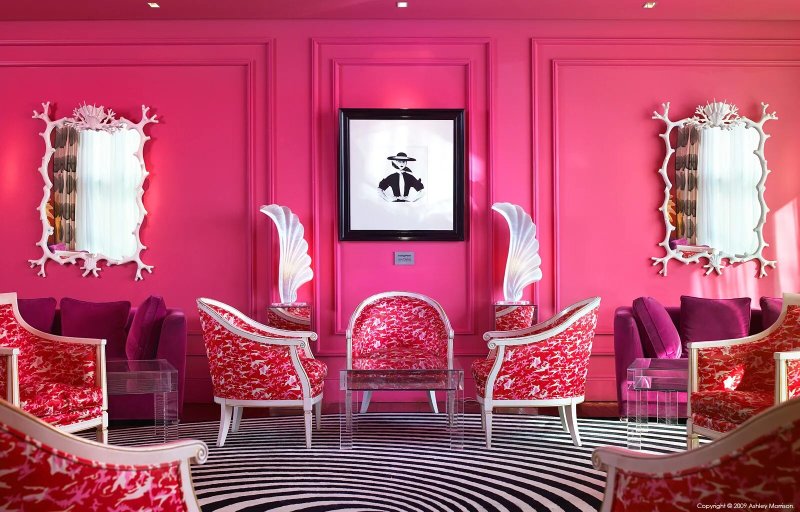 Pink in the interior