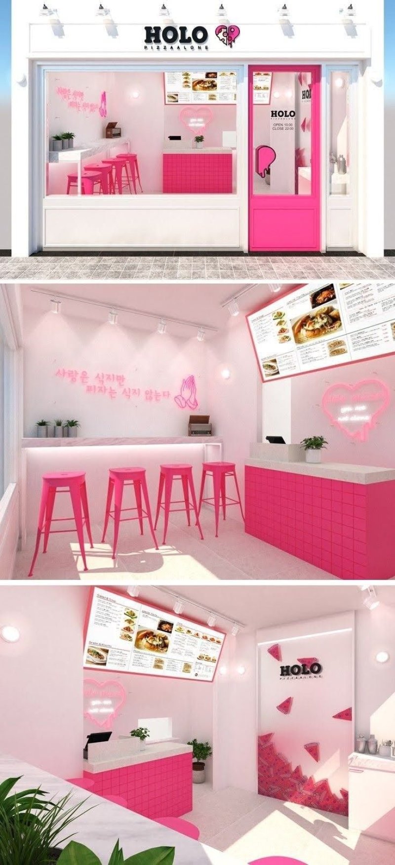 Cafe ice cream interior