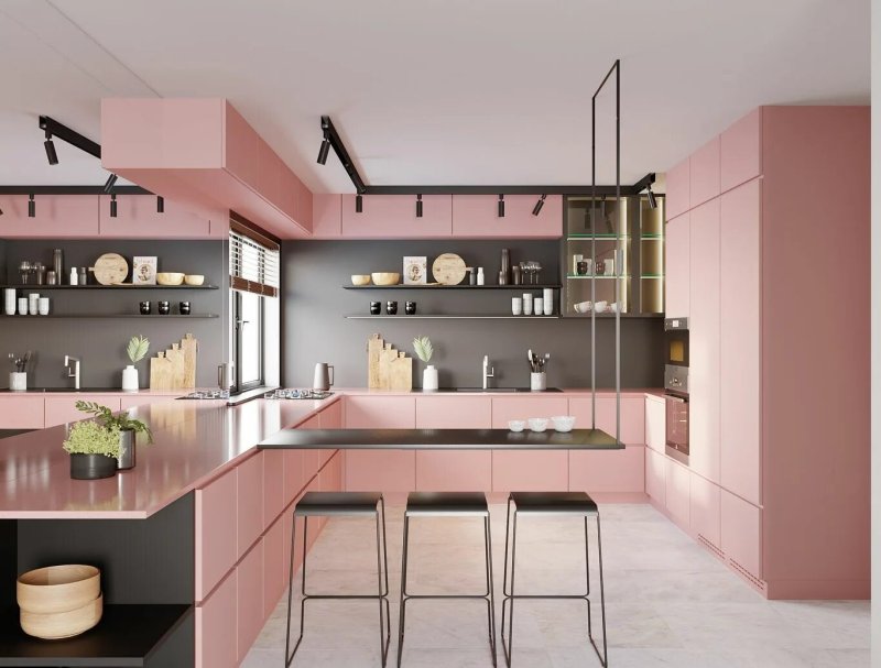 Modern pink cuisine