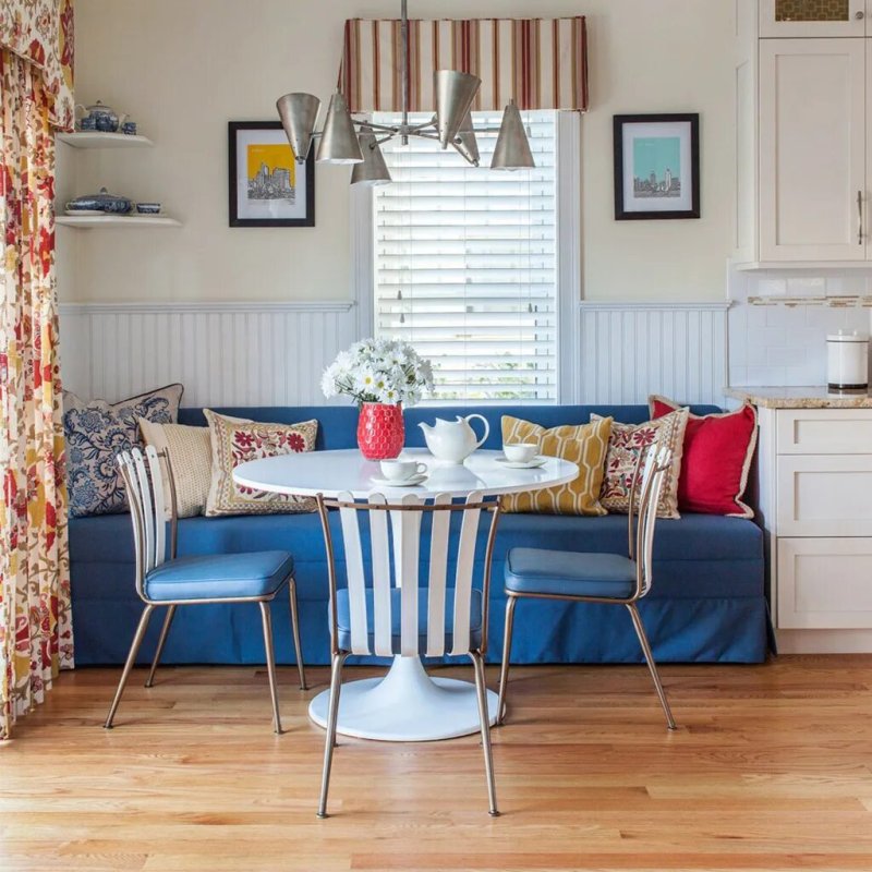 Cozy kitchen with a sofa