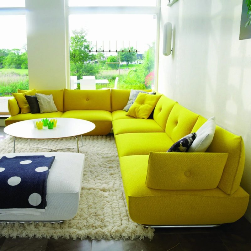 Yellow sofa interior