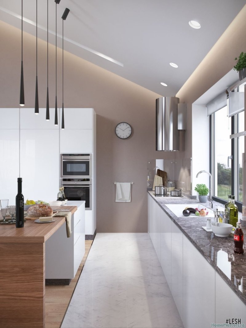 Kitchen in the house in a modern style