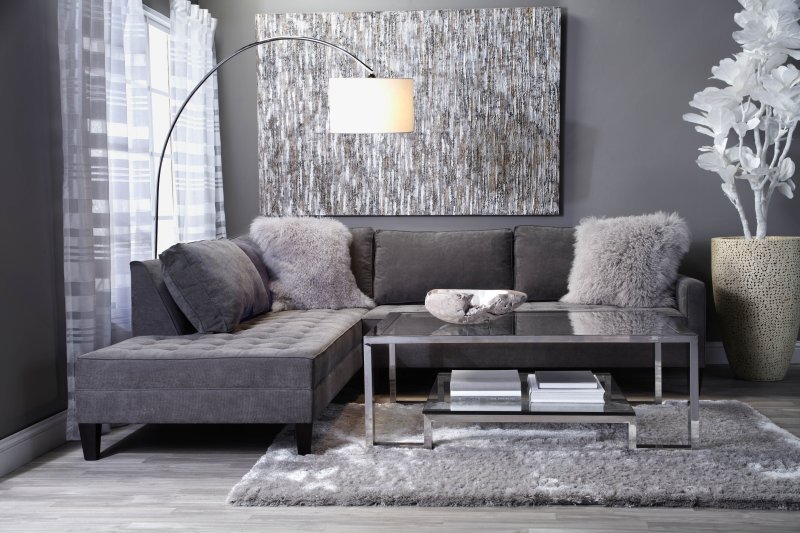 Living room in gray