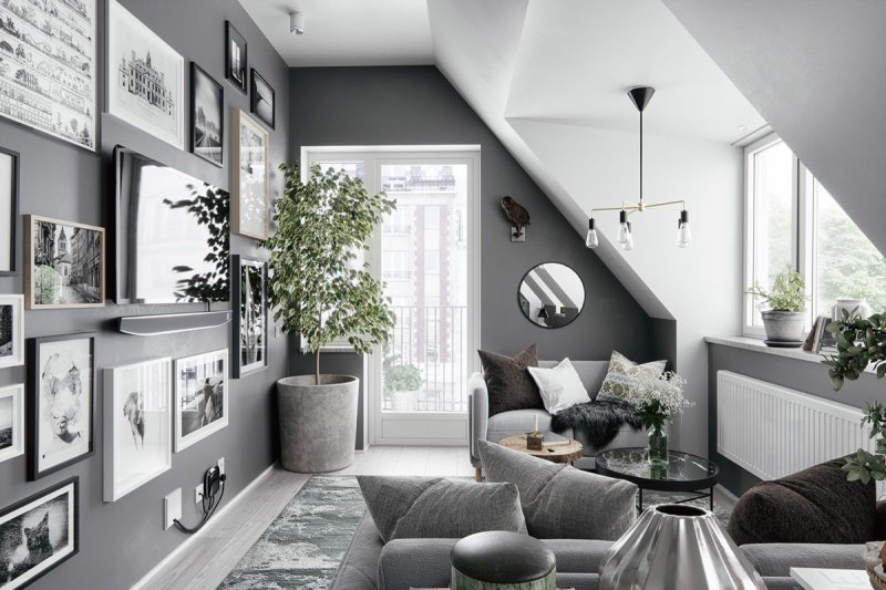 Interior gray walls