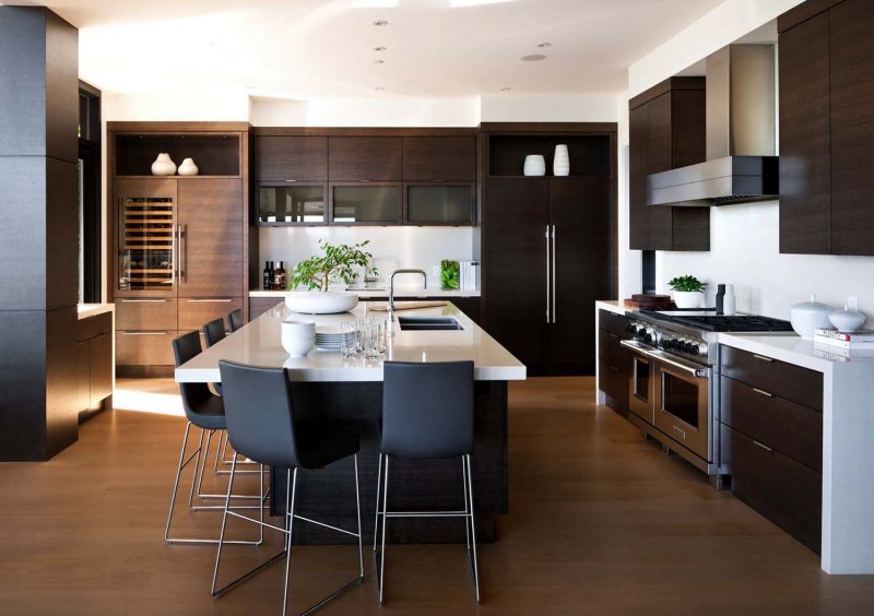 Big kitchens in a modern style